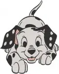 Disney 101 Dalmatians Adorable Puppy Poses Playful Dalmatian Pups Collection - Filled Embroidery Design - 10