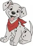 Disney 101 Dalmatians Playful Puppies Rolling Over Scarf Accessory Cute Pups Bundle - Filled Embroidery Design - 103