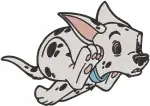 Disney 101 Dalmatians Playful Puppies Rolling Over Scarf Accessory Cute Pups Bundle - Filled Embroidery Design - 104