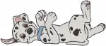 Disney 101 Dalmatians Cute Puppy Poses Rolling Playing Happy Dalmatian Pups Set - Filled Embroidery Design - 106