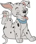Disney 101 Dalmatians Cute Puppy Poses Rolling Playing Happy Dalmatian Pups Set - Filled Embroidery Design - 108
