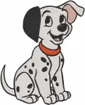 Disney 101 Dalmatians Sleeping Adult Dalmatians Pongo Perdita Resting Puppy - Filled Embroidery Design - 115
