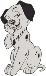 Disney 101 Dalmatians Adorable Puppy Poses Playful Dalmatian Pups Collection - Filled Embroidery Design - 12