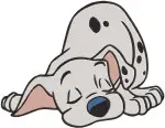 Disney 101 Dalmatians Sleeping Pups Stretching Puppy Relaxing Poses Yawning Designs - Filled Embroidery Design - 120