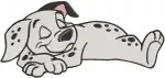 Disney 101 Dalmatians Blue Collar Puppy Resting Adult Walking Pup Various Pups - Filled Embroidery Design - 122