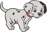 Disney 101 Dalmatians Blue Collar Puppy Resting Adult Walking Pup Various Pups - Filled Embroidery Design - 124