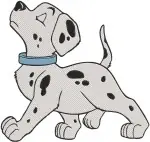 Disney 101 Dalmatians Puppies Playing With Toy Ball Rolling Fun Active Pups Bundle - Filled Embroidery Design - 126