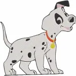 Disney 101 Dalmatians Snowy Day Puppies Winter Fun Cold Pups With Hats Tracks Bundle - Filled Embroidery Design - 159