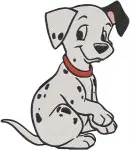 Disney 101 Dalmatians Assorted Puppy Poses Sitting Lying Pongo Perdita Style Designs - Filled Embroidery Design - 173