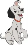 Disney 101 Dalmatians Assorted Puppy Poses Sitting Lying Pongo Perdita Style Designs - Filled Embroidery Design - 175
