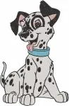 Disney 101 Dalmatians Energetic Puppies Jumping Playing Sitting Alert Pups Set - Filled Embroidery Design - 185