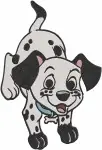 Disney 101 Dalmatians Energetic Puppies Jumping Playing Sitting Alert Pups Set - Filled Embroidery Design - 186