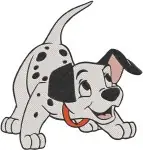 Disney 101 Dalmatians Sleeping Puppy Pillow Bone Treat Cute Pups - Filled Embroidery Design - 19