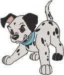Disney 101 Dalmatians Puppies With Captain Parrot Animal Friends Interactions - Filled Embroidery Design - 192