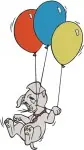 Disney 101 Dalmatians Puppy In Bag Parisian Pup Balloons Fun Adventure Designs - Filled Embroidery Design - 24
