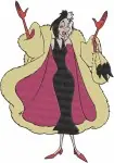 Disney 101 Dalmatians Cruella De Vil Iconic Villain Poses Bundle - Filled Embroidery Design - 3