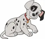 Disney 101 Dalmatians Playful Pups Kanine Krunchies Treat Time Hungry Puppies - Filled Embroidery Design - 37