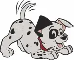 Disney 101 Dalmatians Playful Pups Kanine Krunchies Treat Time Hungry Puppies - Filled Embroidery Design - 39