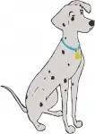 Disney 101 Dalmatians Pongo Perdita Adult Dogs Elegant Poses Sitting Standing - Filled Embroidery Design - 44