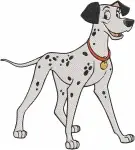 Disney 101 Dalmatians Pongo Perdita Running Alert Graceful Dalmatians Action Designs - Filled Embroidery Design - 46