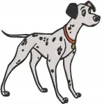 Disney 101 Dalmatians Pongo Perdita Running Alert Graceful Dalmatians Action Designs - Filled Embroidery Design - 48