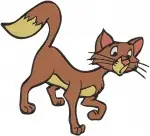 Disney 101 Dalmatians Puppies In Bed Sergeant Tibbs Cat Character Escape Plan Designs - Filled Embroidery Design - 71