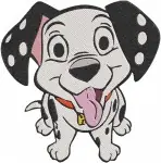 Disney 101 Dalmatians Cruella Furious Face Patch Lucky Puppies Set - Filled Embroidery Design - 8
