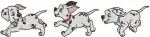 Disney 101 Dalmatians Puppies Playing Outdoors Butterfly Construction Fun - Filled Embroidery Design - 85