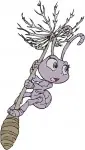Disney A Bugs Life Queen Ant Princess Atta Dot Dandelion Heimlich Caterpillar Designs - Filled Embroidery Design - 198