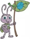 Disney A Bugs Life Princess Dot Ant Adventurer Leaf Shield Running Brave Pup - Filled Embroidery Design - 201