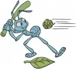 Disney A Bugs Life Flik The Inventor Ant Poses Working Thinking Water Drop Idea - Filled Embroidery Design - 216