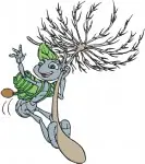 Disney A Bugs Life Flik Ant Adventures Leaf Glider Dandelion Parachute Nut Gear Bundle - Filled Embroidery Design - 225