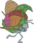 Disney A Bugs Life Flik Ant Adventures Leaf Glider Dandelion Parachute Nut Gear Bundle - Filled Embroidery Design - 226