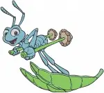 Disney A Bugs Life Flik Dot Circus Bugs Heimlich Slim Francis Pea Pod Telescope Collection - Filled Embroidery Design - 231