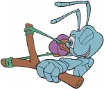 Disney A Bugs Life Flik Dot Circus Bugs Heimlich Slim Francis Pea Pod Telescope Collection - Filled Embroidery Design - 232