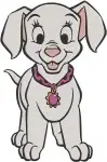 Disney 101 Dalmatians Playful Puppies Standing Pups Letter Message Cute Bundle - Filled Embroidery Design - 29
