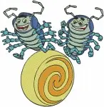Disney A Bugs Life Pt Flea Slim Stick Tuck Roll Pill Bugs Hopper Molt Encounter Designs - Filled Embroidery Design - 298