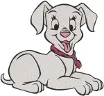 Disney 101 Dalmatians Playful Puppies Standing Pups Letter Message Cute Bundle - Filled Embroidery Design - 30