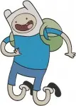 Adventure Time Bmo Living Console Finn The Human Hero Poses Coon Network - Filled Embroidery Design - 304