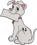 Disney 101 Dalmatians Playful Puppies Standing Pups Letter Message Cute Bundle - Filled Embroidery Design - 31