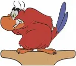Aladdin Iago The Scheming Parrot Various Expressive Poses And Actions Clip - Filled Embroidery Design - 400