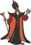 Aladdin Evil Sorcerer Jafar In Disguise And The Sultan Of Agrabah Characters - Filled Embroidery Design - 409