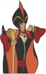 Aladdin Evil Sorcerer Jafar In Disguise And The Sultan Of Agrabah Characters - Filled Embroidery Design - 410