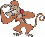 Disney Aladdin Abu Monkey Expressive Poses Thinking Happy Surprised Character Designs - Filled Embroidery Design - 324
