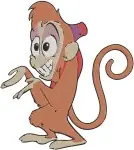 Disney Aladdin Abu Monkey Various Sitting And Standing Poses Cute Mischief Bundle - Filled Embroidery Design - 330