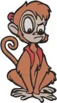 Disney Aladdin Abu Monkey Cute Poses Aladdin On Magic Carpet Flying Adventure - Filled Embroidery Design - 339