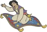 Disney Aladdin Prince Ali Magic Carpet Jafar As Sultan Character Transformations Designs - Filled Embroidery Design - 348