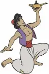 Disney Aladdin Action Poses Running Jumping Adventurous Hero Street Urchin Bundle - Filled Embroidery Design - 356