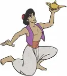 Disney Aladdin Various Poses Holding Lamp Street Rat Attire Heroic Stances Set - Filled Embroidery Design - 357