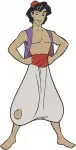 Disney Aladdin Various Poses Holding Lamp Street Rat Attire Heroic Stances Set - Filled Embroidery Design - 359